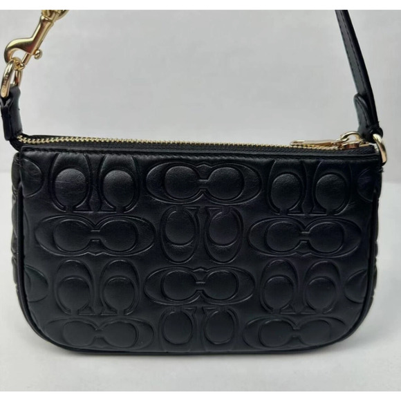 Coach Nolita 19 In Signature Leather/Gold/BLack CZ456 Wristlet/Shoulder Bag NWT - Picture 4 of 8
